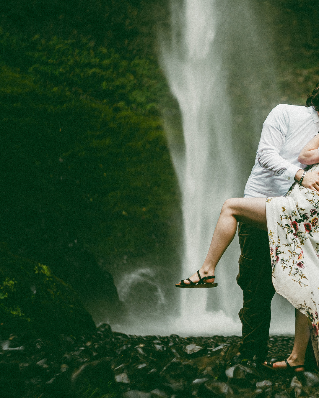 Destination Elopement at Latourell Falls, Columbia River Gorge — photograph 9 of 13